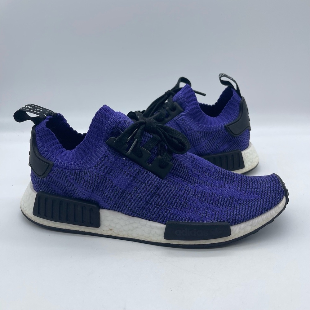 Adidas NMD R1 B37627 Men's Size 10 Running Shoes Purple Black Athletic Sneakers